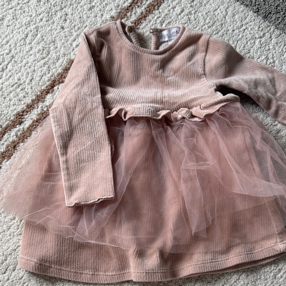 Zara Soft Pink tulle dress